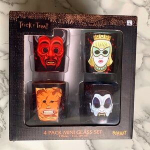 Trick 'r Treat Mini Shot Glass Set 2 oz. - 4 Pack NWT